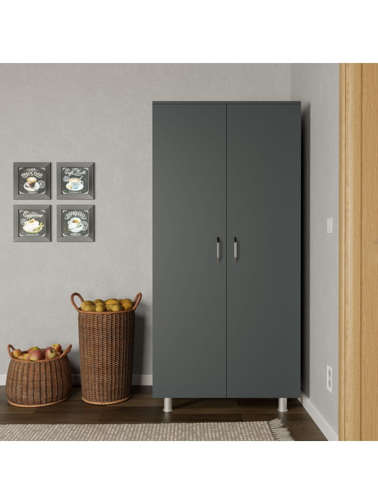 Dulap/Raf Bucatarie Hubrom, 190x90x37 cm, Antracit