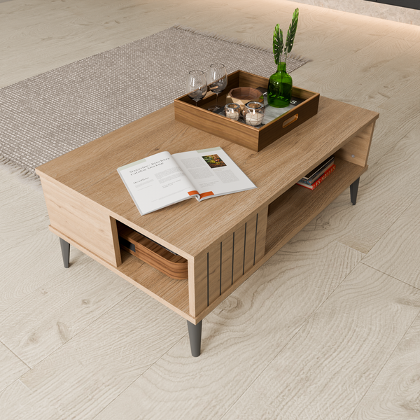 Masuta de cafea HubRom 100 cm x 60 cm x 40 cm, Lemn