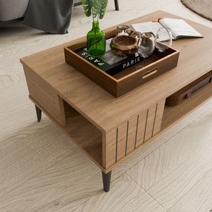 Masuta de cafea HubRom 100 cm x 60 cm x 40 cm, Lemn