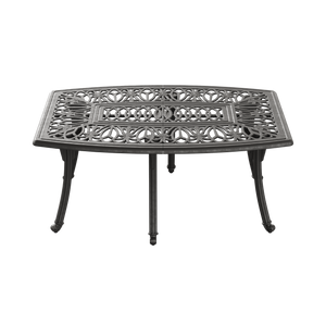 Set Gradina/Terasa HubRom, BODRUM Masa 122x82x53 cm, Canapea 121x60, 2 Fotolii 60x60 cm Negru / Alb