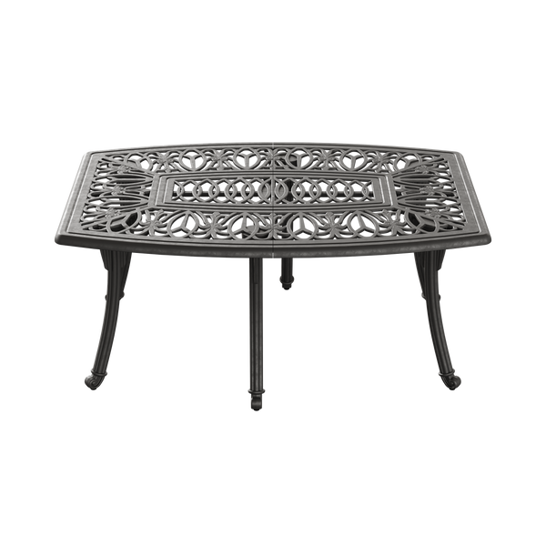 Set Gradina/Terasa HubRom, BODRUM Masa 122x82x53 cm, Canapea 121x60, 2 Fotolii 60x60 cm Negru / Alb