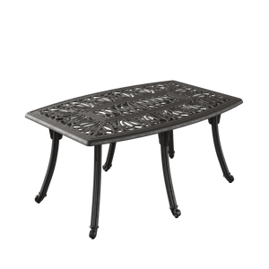 Set Gradina/Terasa HubRom, BODRUM Masa 122x82x53 cm, Canapea 121x60, 2 Fotolii 60x60 cm Negru / Alb