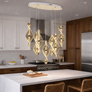 Lustra Led HubRom, LIKYA Auriu 5407-6100-83 70x30xHmax200 cm 3200 K Lumina Calda,Rece,Neutra