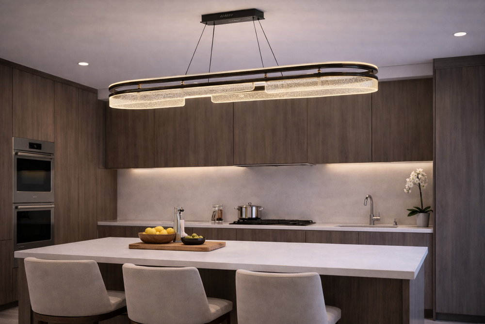 Lustra Led HubRom, NEPTUN Fume 5410-6126-82 100x35xHmax100 cm Lumina Calda,Rece,Neutra