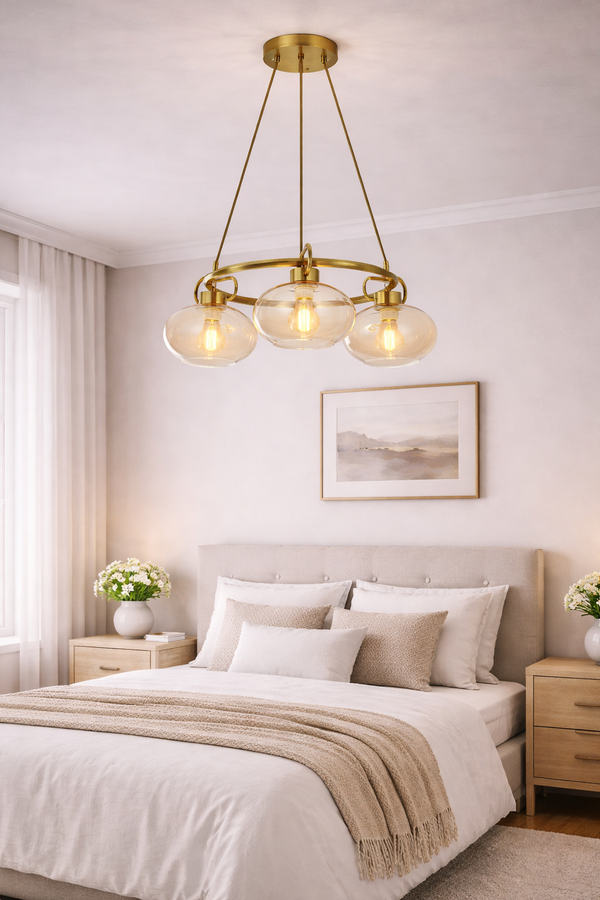 Lustra HubRom, LONDON 5003-1668-52 60x60xHmax120 cm 3xE27-60W Antiq