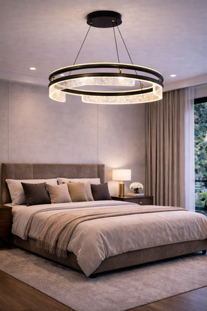 Lustra Led HubRom, NEPTUN Fume 5060-6126-82 60x60xHmax100 cm Lumina Calda,Rece,Neutra