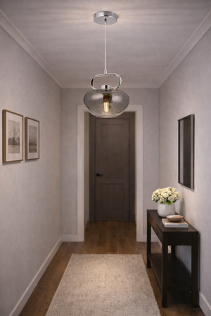 Lustra HubRom, LONDON 5001-1668-51 25x25xHmax100 cm 1xE27-60W Crom