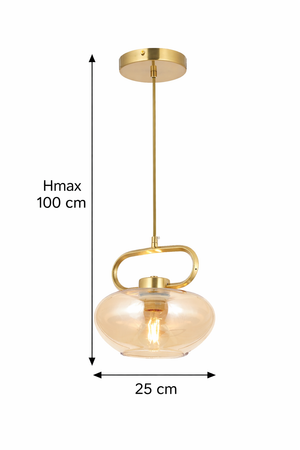 Lustra HubRom, LONDON 5001-1668-52 25x25xHmax100 cm 1xE27-60W Antiq