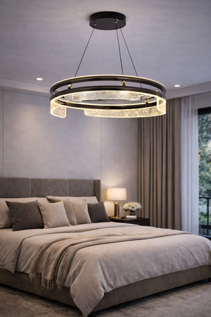 Lustra Led HubRom, NEPTUN Fume 5050-6126-82 50x50xHmax100 cm Lumina Calda,Rece,Neutra