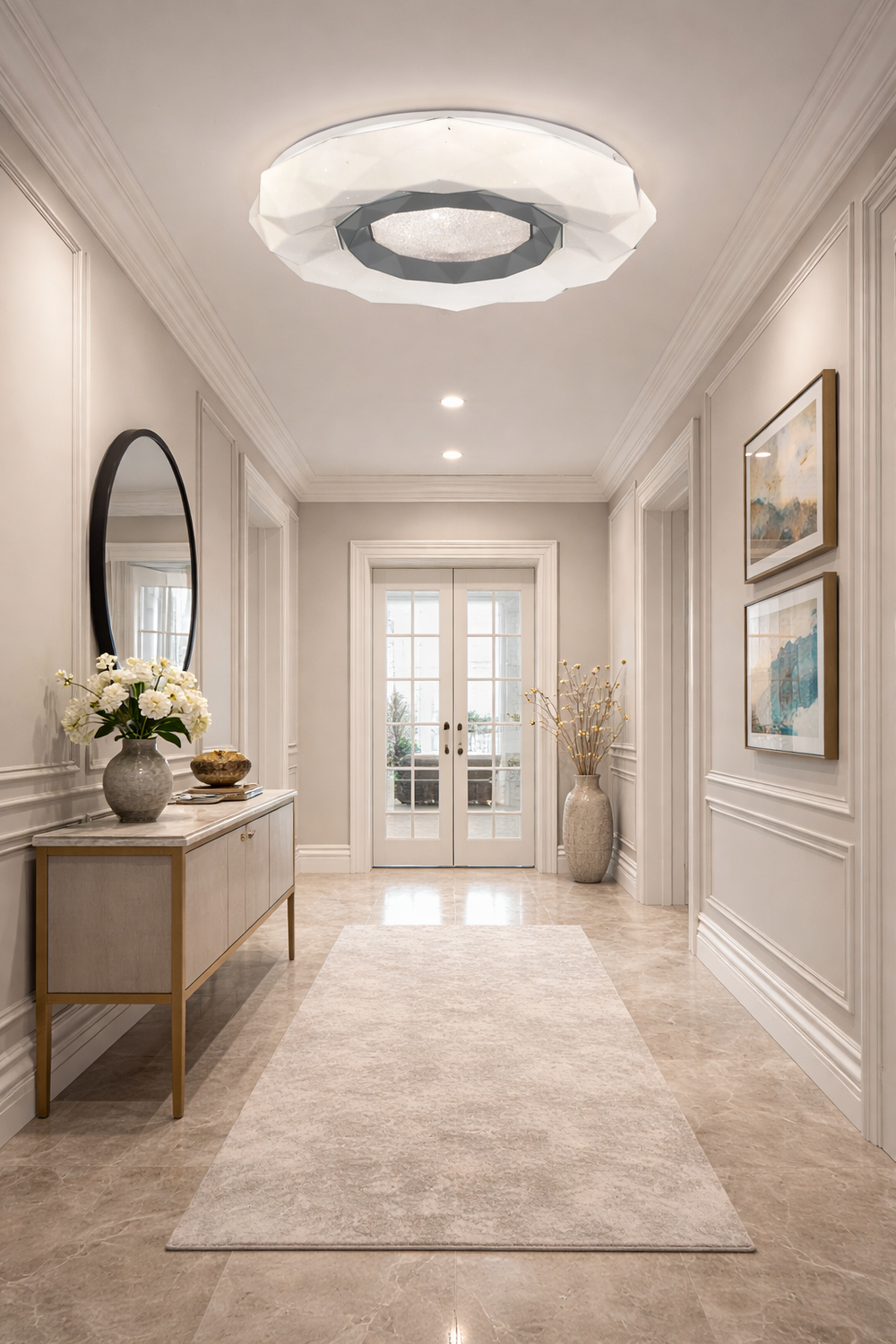 Plafonieara Led HubRom, PARIS 21041-40 40x40 cm 37 W Alb Lumina Calda,Rece,Neutra 0