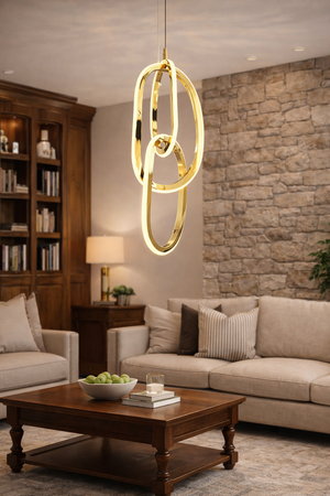 Lustra Led HubRom, CARA 24011-50Y 35x100 cm 66 W Auriu Lumina Calda,Rece,Neutra 0