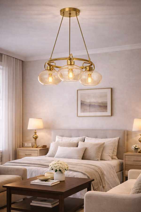 Lustra HubRom, LONDON 5003-1668-52 60x60xHmax120 cm 3xE27-60W Antiq