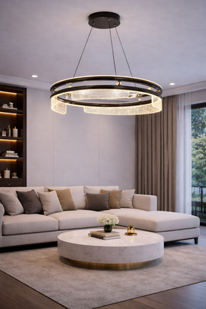 Lustra Led HubRom, NEPTUN Fume 5050-6126-82 50x50xHmax100 cm Lumina Calda,Rece,Neutra