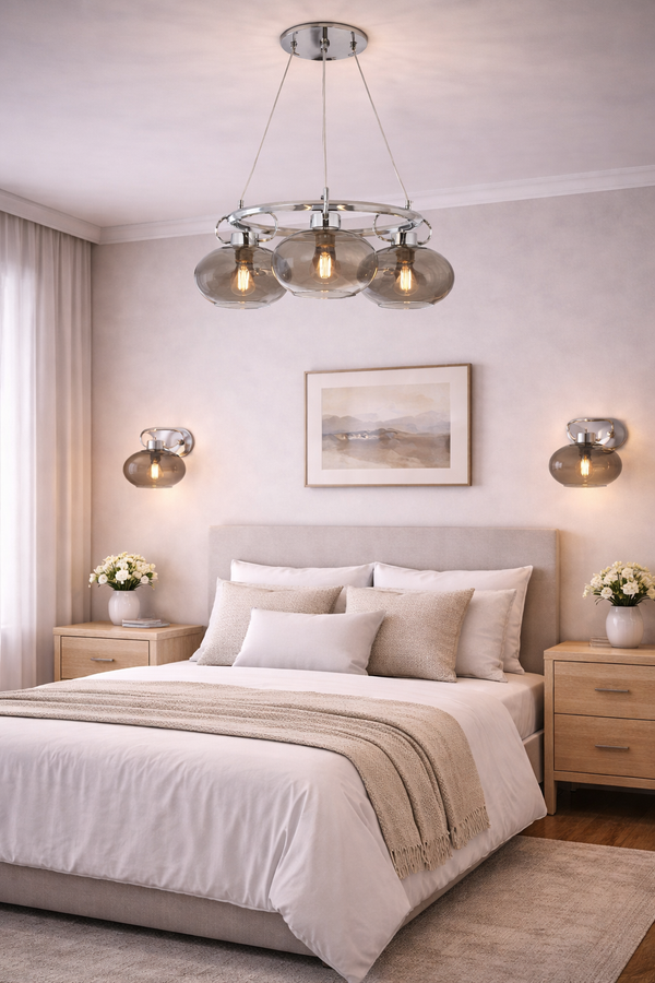 Lustra HubRom, LONDON 5003-1668-51 60x60xHmax120 cm 3xE27-60W Crom