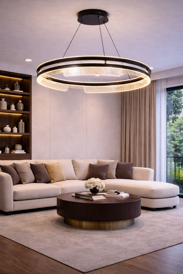 Lustra Led HubRom, NEPTUN Fume 5080-6126-82 80x80xHmax100 cm Lumina Calda,Rece,Neutra