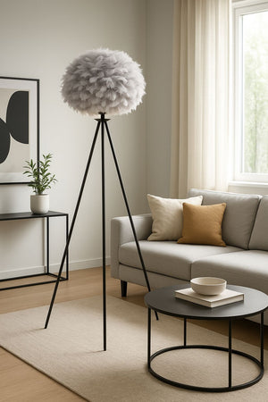 Lampader HubRom, BELINAY 4109-1L-BL 60x148 cm 1xE27-60W Negru