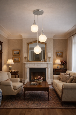 Lustra HubRom, DAMLA 3062-03Y-CH 35x70 cm 3xE27-60W Crom