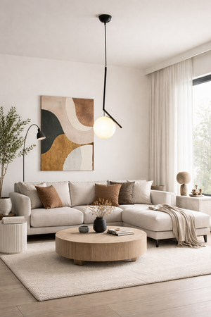 Lustra HubRom, SARA 3456-01-BL 21x80 cm 1xE27-60W Negru