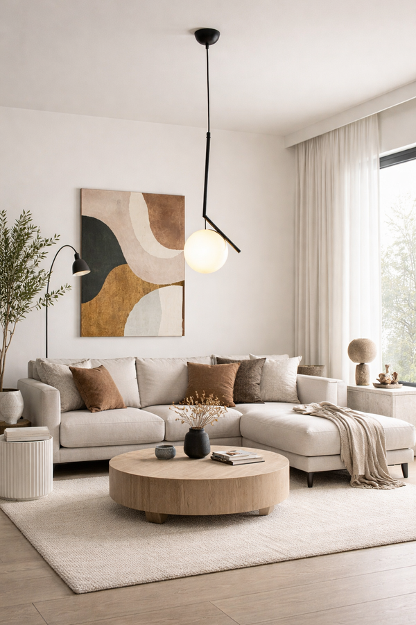 Lustra HubRom, SARA 3456-01-BL 21x80 cm 1xE27-60W Negru