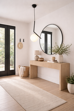 Lustra HubRom, SARA 3456-01-BL 21x80 cm 1xE27-60W Negru