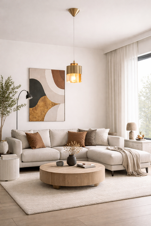 Lustra HubRom, BORIS 3353-01-CR 12x65 cm 1xE27-60W Crem Patina Auriu