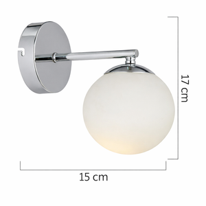 Aplica HubRom, ELVIN 3525-01-CH 15x17 cm 1xE27-60W Crom