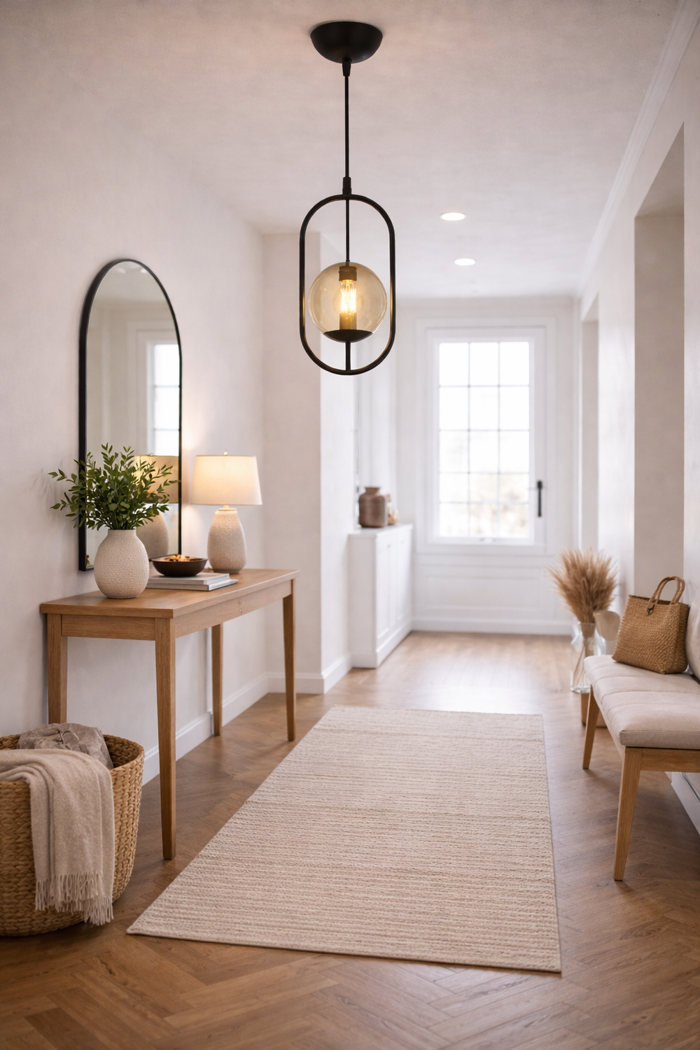 Lustra HubRom, LORIN 3537-01-01-BL 17x100 cm 1xE27-60W Negru