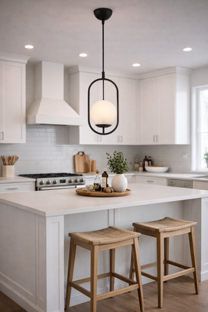 Lustra HubRom, LORIN 3537-01-BL 17x100 cm 1xE27-60W Negru