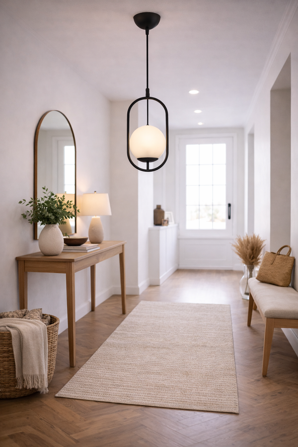 Lustra HubRom, LORIN 3537-01-BL 17x100 cm 1xE27-60W Negru