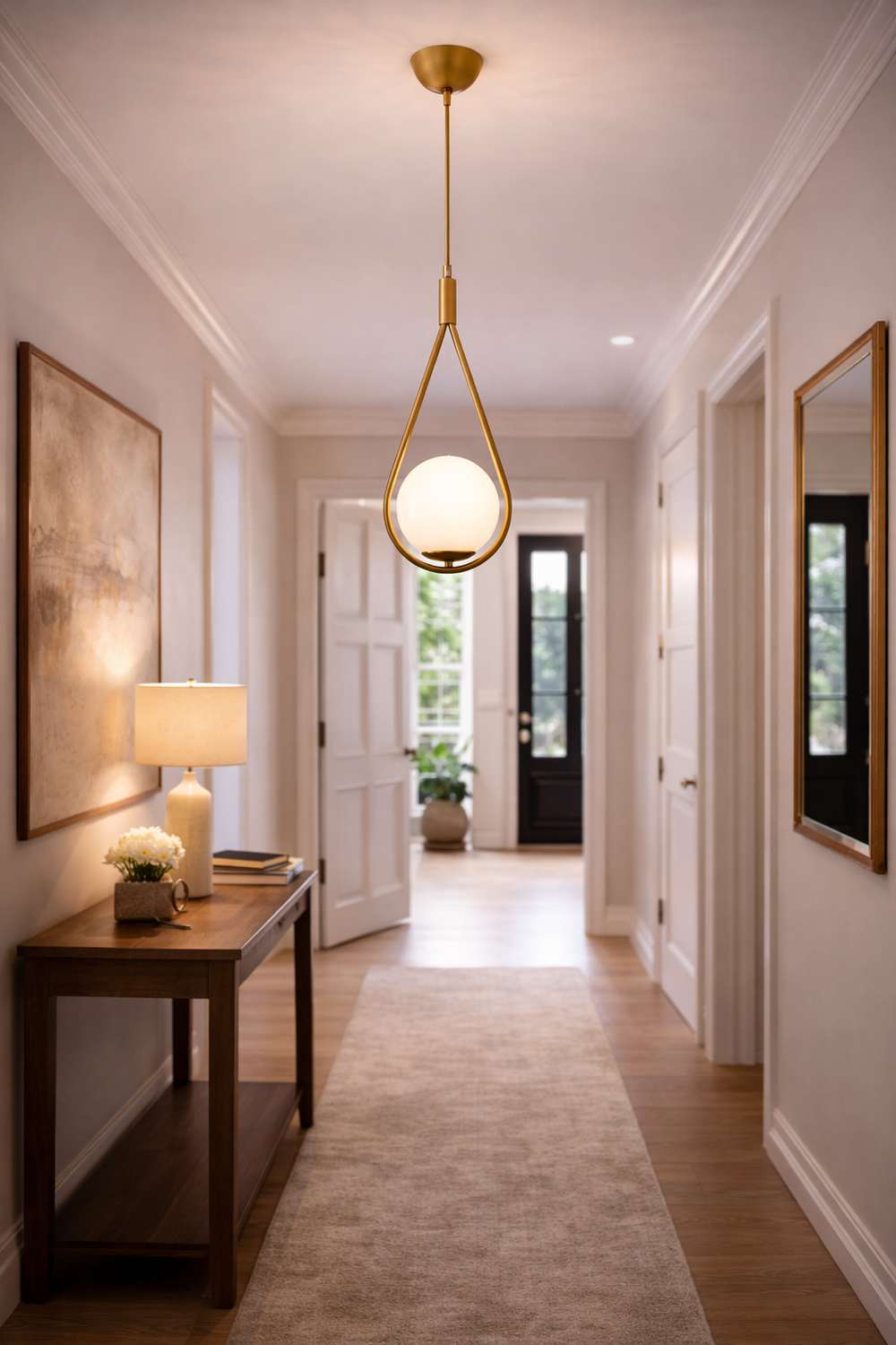 Lustra HubRom, MIRZA 3539-01-FR 20x100 cm 1xE27-60W Antiq