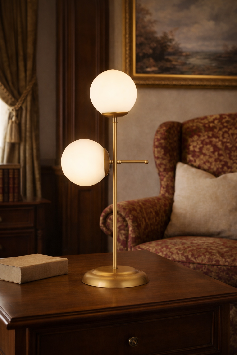 Veioza HubRom, GUNAY 3577-2M-FR 27x67 cm 2xE27-60W Antiq