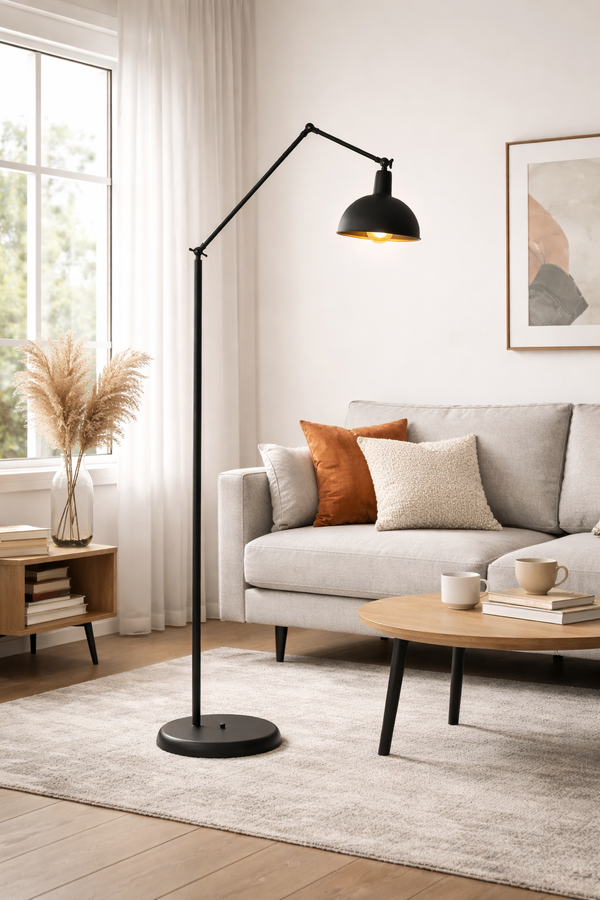 Lampader HubRom, AKSU 3636-01-BL 30x177 cm 1xE27-60W Negru