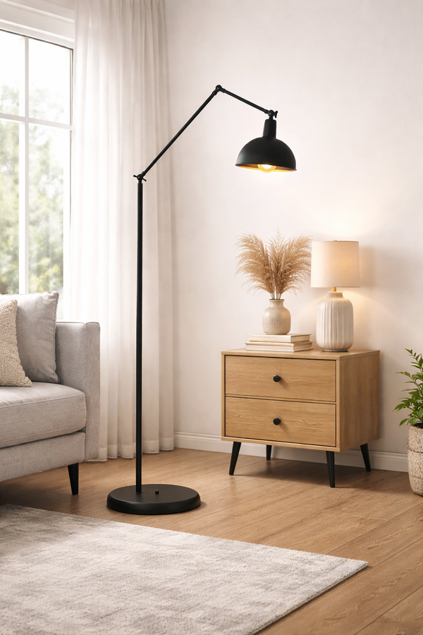 Lampader HubRom, AKSU 3636-01-BL 30x177 cm 1xE27-60W Negru