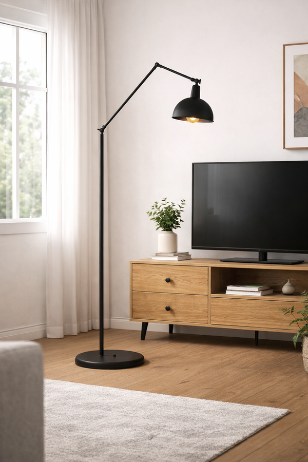 Lampader HubRom, AKSU 3636-01-BL 30x177 cm 1xE27-60W Negru