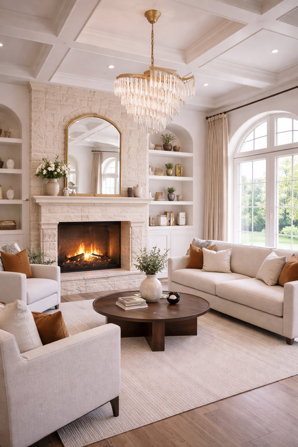 Lustra Cristal HubRom, ARIZONA 3715-1S-FR 73x93 cm 6xE14-40W Antiq