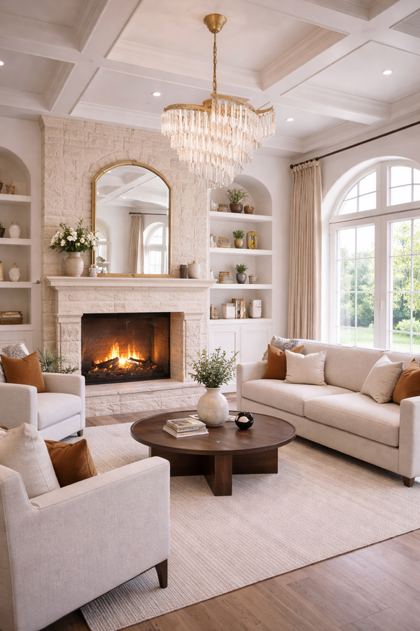 Lustra Cristal HubRom, ARIZONA 3715-1S-FR 73x93 cm 6xE14-40W Antiq