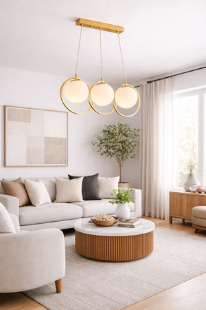 Lustra HubRom, JARRY 3755-03-GD 60x85 cm 3xE27-60W Auriu