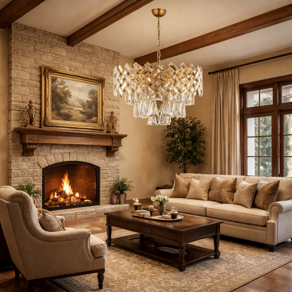 Lustra Cristal HubRom, MELINA 3854-06-FR 53x70 cm 10xE14-40W Antiq