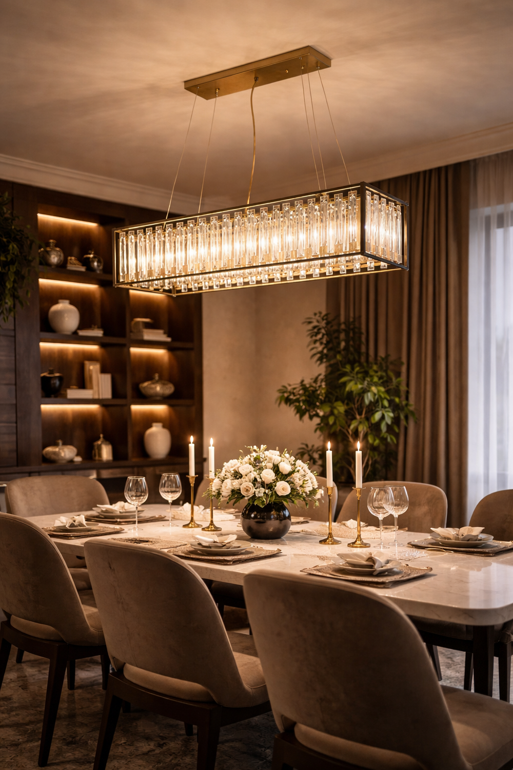 Lustra Cristal HubRom, ADRAN 3916-05S-BL-FR 88x100 cm 5xE14-40W Negru /Antiq