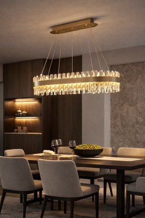 Lustra Led Cristal HubRom, BRAMPTON 3962-06-FR 86x35x70 cm 95 W Antiq Lumina Calda,Rece,Neutra 0