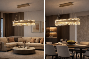 Lustra Led Cristal HubRom, BRAMPTON 3962-06-FR 86x35x70 cm 95 W Antiq Lumina Calda,Rece,Neutra 0