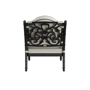 Set Gradina/Terasa HubRom, BODRUM Masa 122x82x53 cm, Canapea 121x60, 2 Fotolii 60x60 cm Negru / Alb