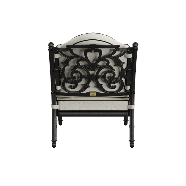 Set Gradina/Terasa HubRom, BODRUM Masa 122x82x53 cm, Canapea 121x60, 2 Fotolii 60x60 cm Negru / Alb