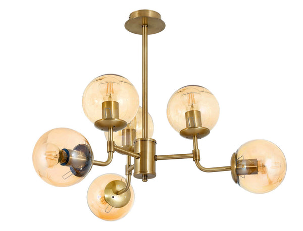 Lustra HubRom, KARTOPU 4020-52-06 55x55xHmax70 cm 6xE27-60W Antiq