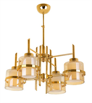 Lustra HubRom, ELENOR 4030-53-04 55x55xHmax70 cm 4xE27-60W Auriu