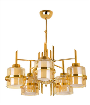 Lustra HubRom, ELENOR 4030-53-05 55x55xHmax70 cm 5xE27-60W Auriu