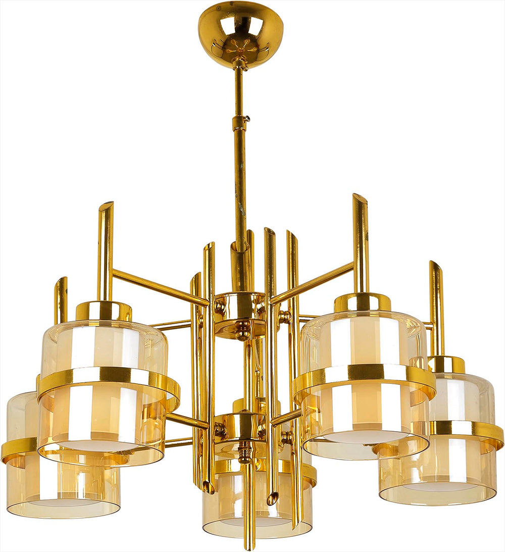 Lustra HubRom, ELENOR 4030-53-05 55x55xHmax70 cm 5xE27-60W Auriu