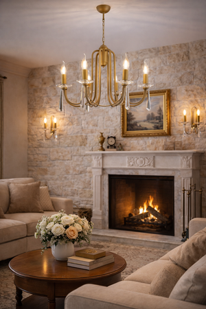 Aplica Cristal Hubrom, DAMIAN 4106-02W-FR 32x22 cm 2xE14-40W Antiq