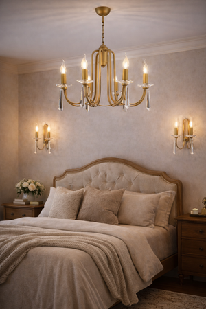 Aplica Cristal Hubrom, DAMIAN 4106-02W-FR 32x22 cm 2xE14-40W Antiq