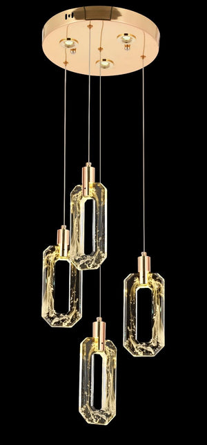 Lustra Led HubRom, BESTE Auriu 5004-2995-83 30x30xHmax110 cm Lumina Calda,Rece,Neutra